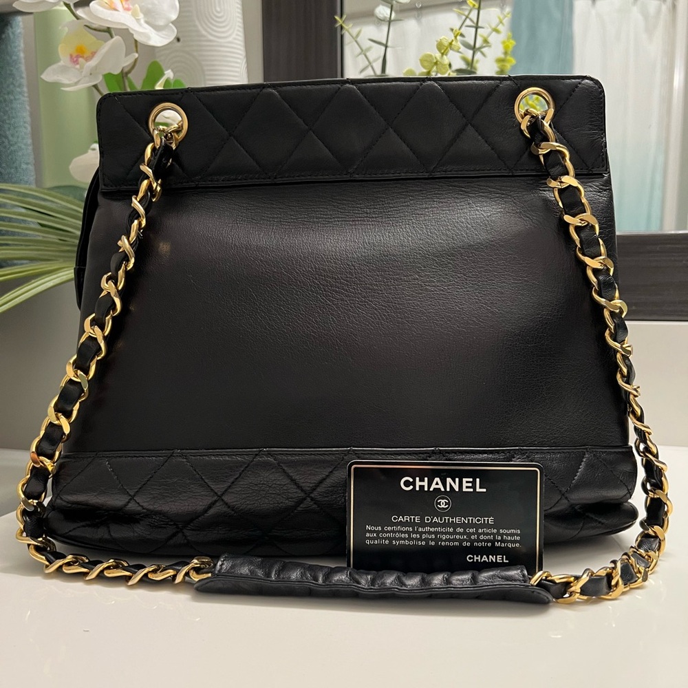 Vintage Chanel Quilted Leather  Timeless CC Shoulder Bag